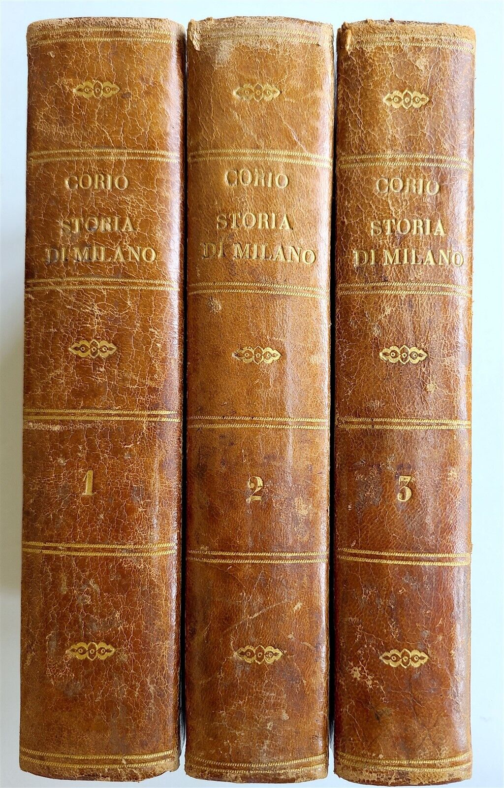 1855-57 MILAN HISTORY by B. CORIO 3 volumes antique ILLUSTRATED Storia di Milano