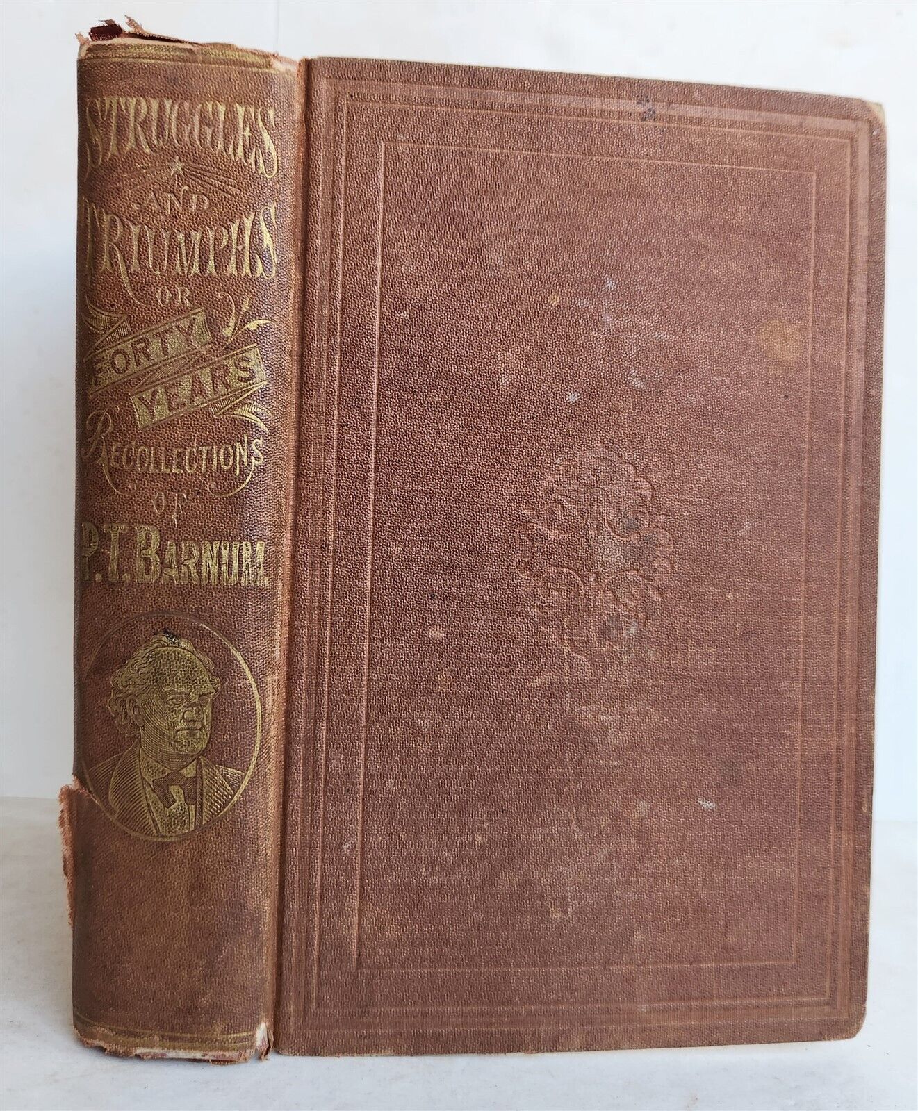 1871 STRUGGLES & TRIUMPHS 40 YEARS RECOLLECTION of P. BARNUM antique ILLUSTRATED