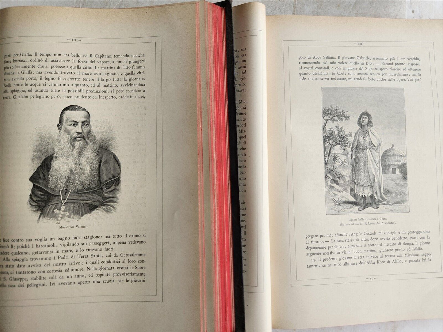 1885 TRAVELS in ETHIOPIA AFRICA in ITALIAN 6 FOLIO VOLUMES antique ILLUSTRATED