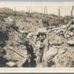 WWI ERA FRONT TRENCH ANTIQUE REAL PHOTO POSTCARD RPPC