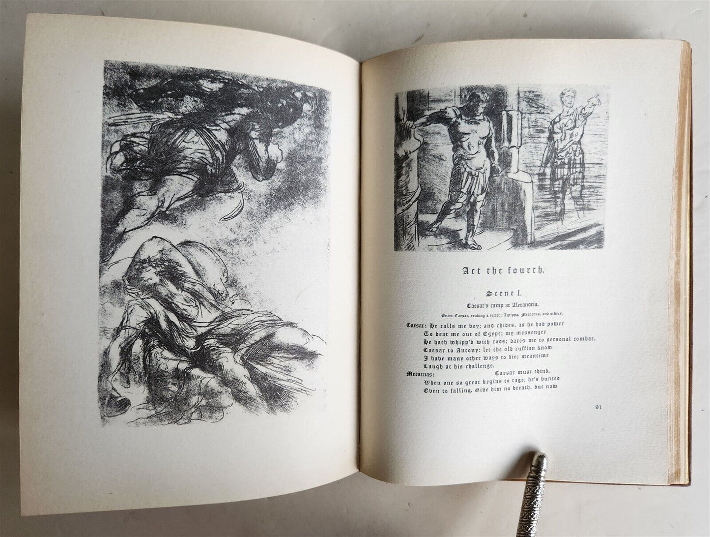 1925 ANTHONY & CLEOPATRA by WILLIAM SHAKESPEARE antique ILLUSTRATED
