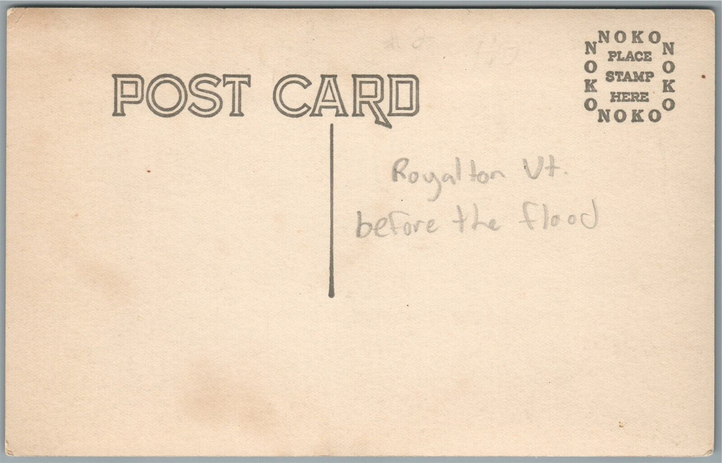 ROYALTON VT BEFORE THE FLOOD ANTIQUE REAL PHOTO POSTCARD RPPC