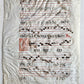 16th - 17th century ANTIPHONAL VELLUM CHART MANUSCRIPT antique music score 14x19