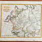 1800 MAP OF RUSSIA or MUSCOVIE antique inc. CENTRAL ASIA