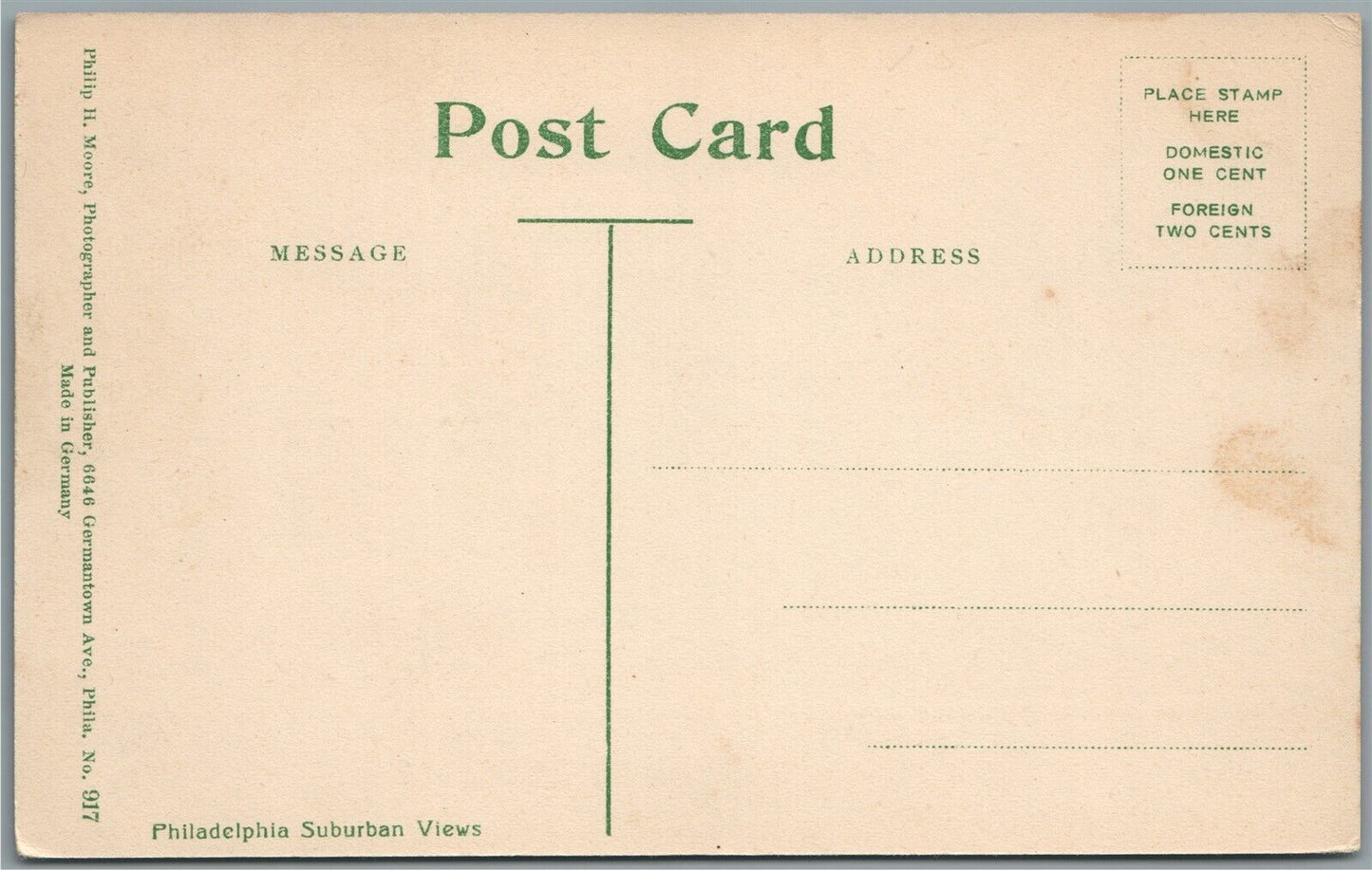 ARDMORE PA LOWER MERION HIGH SCHOOL ANTIQUE POSTCARD