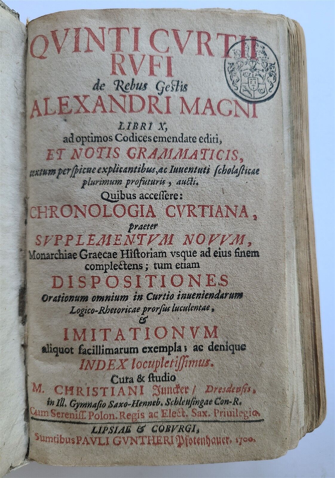 1700 ALEXANDER THE GREAT HISTORY DE REBUS GESTIS ALEXANDRI MAGNI antique VELLUM