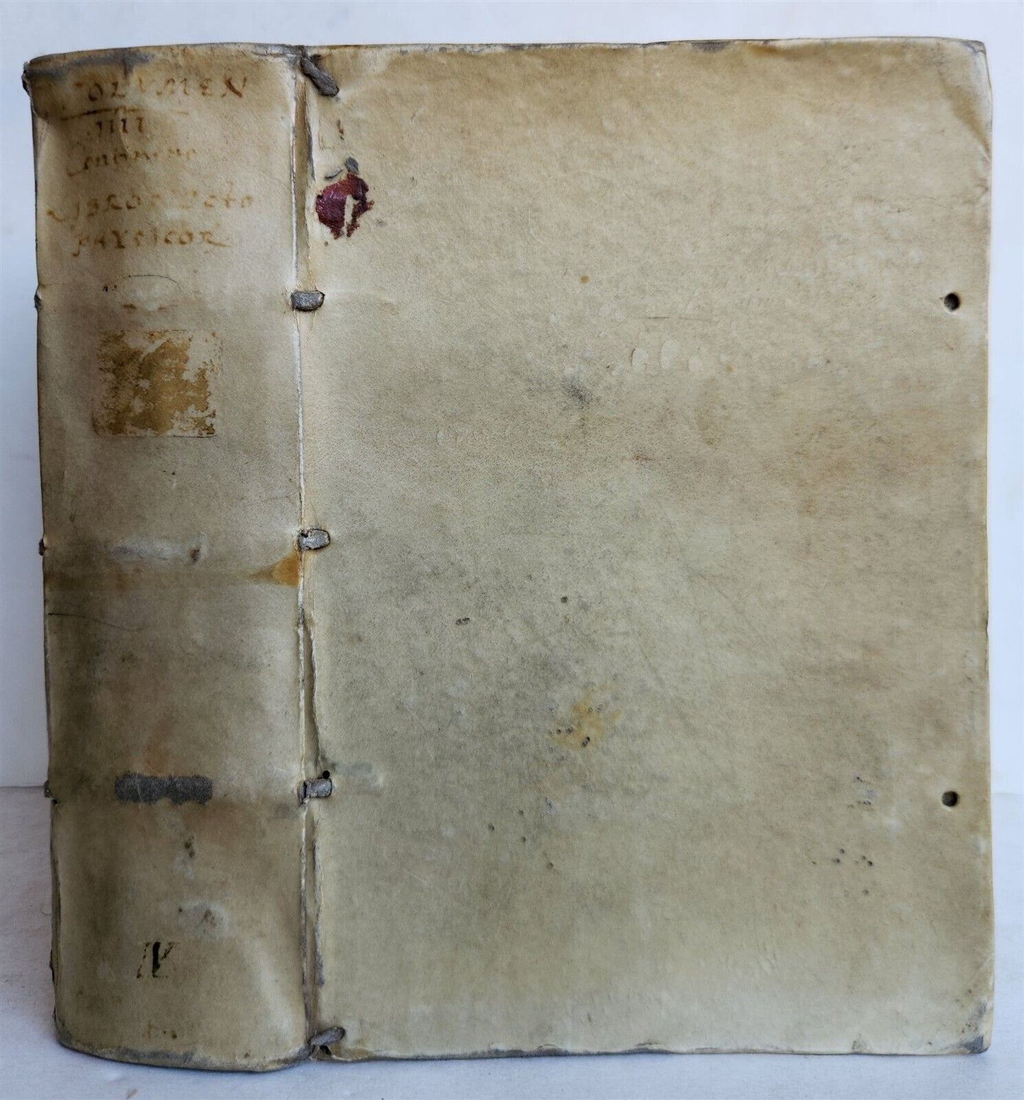 1574 ARISTOTLE ILLUSTRATED DE PHYSICO AUDITU COMMENTARY 16 cent. VELLUM antique