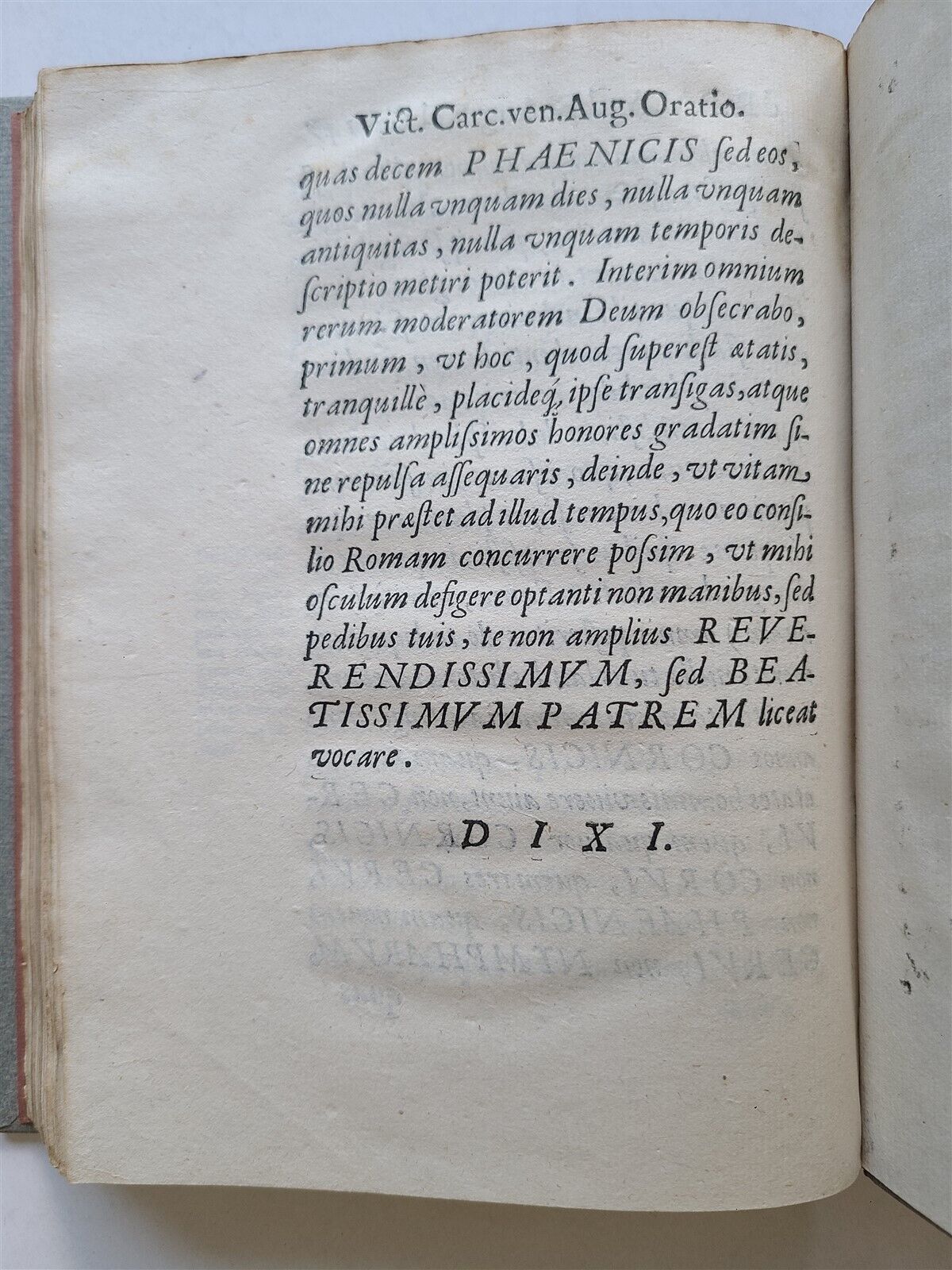 1598 DELLE ORATIONI LATINE et VOLGARI by Vittorio Carcano antique 16th CENTURY