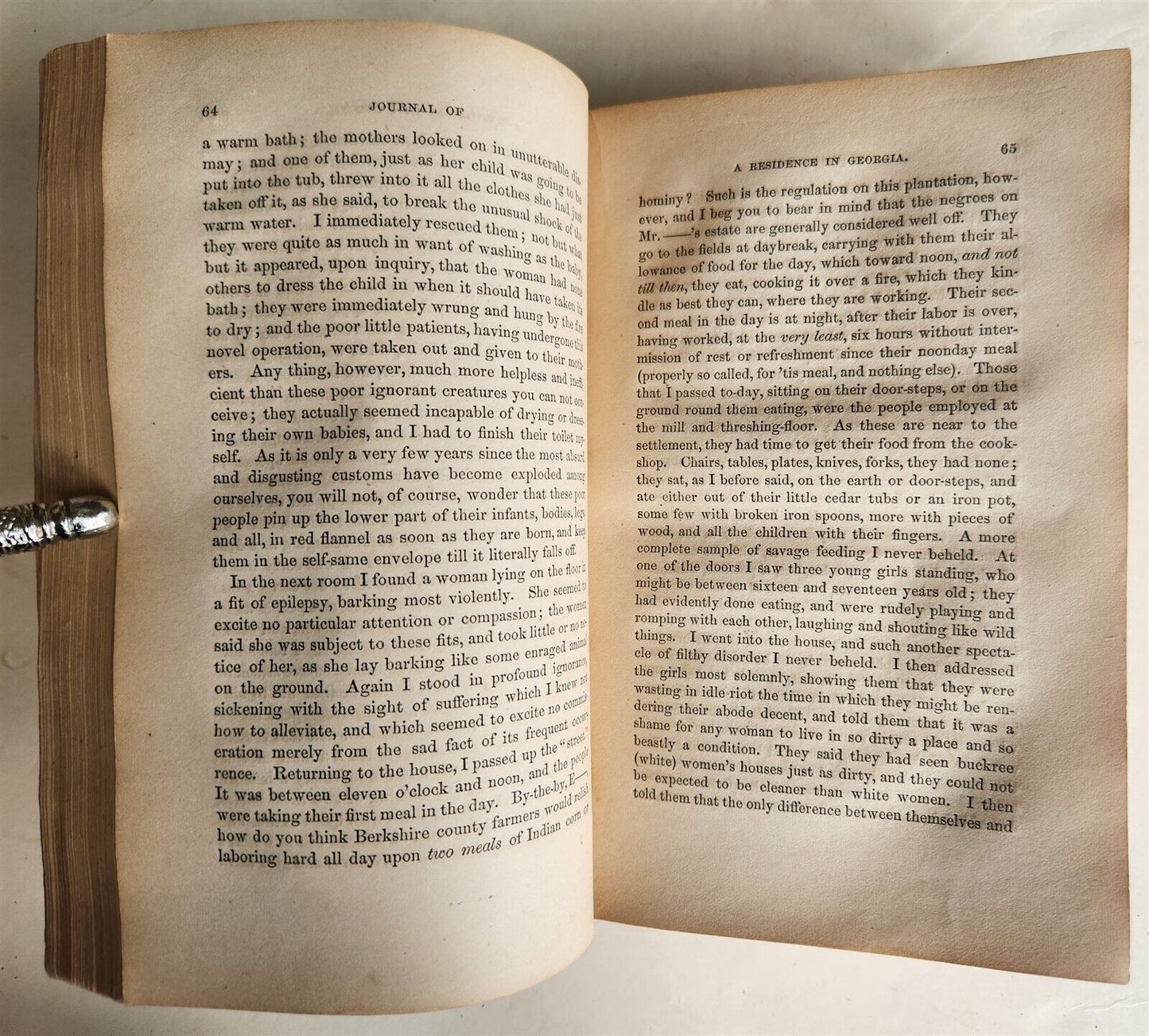 1864 JOURNAL of RESIDENCE on GEORGIAN PLANTATION antique CIVIL WAR ERA F.KEMBLE