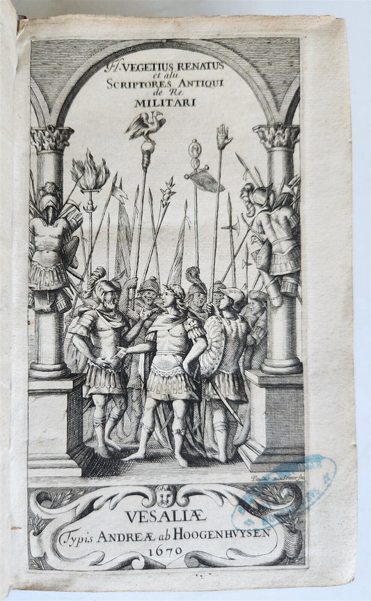 1670 MILITARY HISTORY ILLUSTRATED antique VELLUM BOUND
