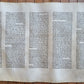 TORAH SCROLL FRAGMENT MANUSCRIPT VELLUM ANTIQUE BIBLE 20 3/4 x 32 1/2"