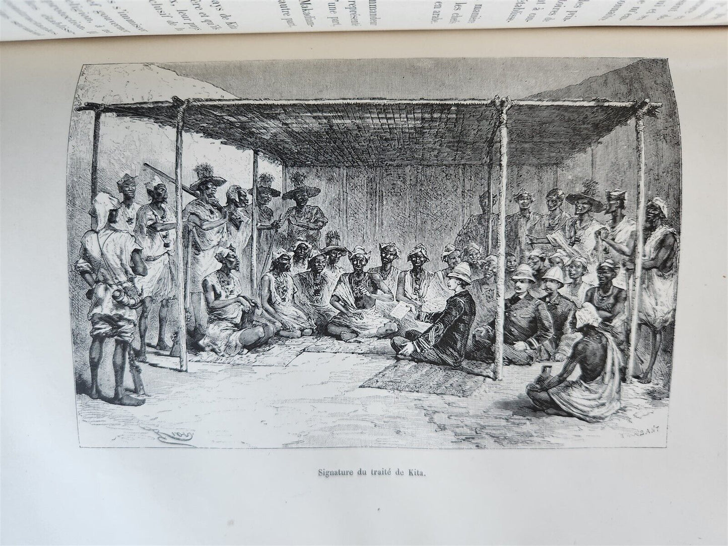 1885 AFRICA EXPLORATION VOYAGE SOUDAN FRANCAIS Haut-Niger antique ILLUSTRATED