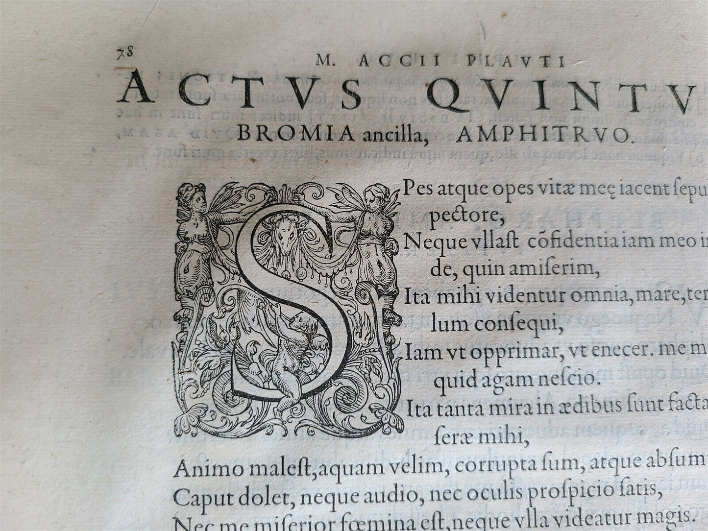 1577 PLATO COMEDIES antique 16th CENTURY FOLIO M. Accius Plautus