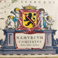1640 MAP of Namur BELGIUM by WILLEM BLAEU antique AUTHENTIC hand colored
