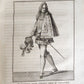 1756 ILLUSTRATED COSTUME HISTORY of MONKS & KNIGHTS for both sexes antique
