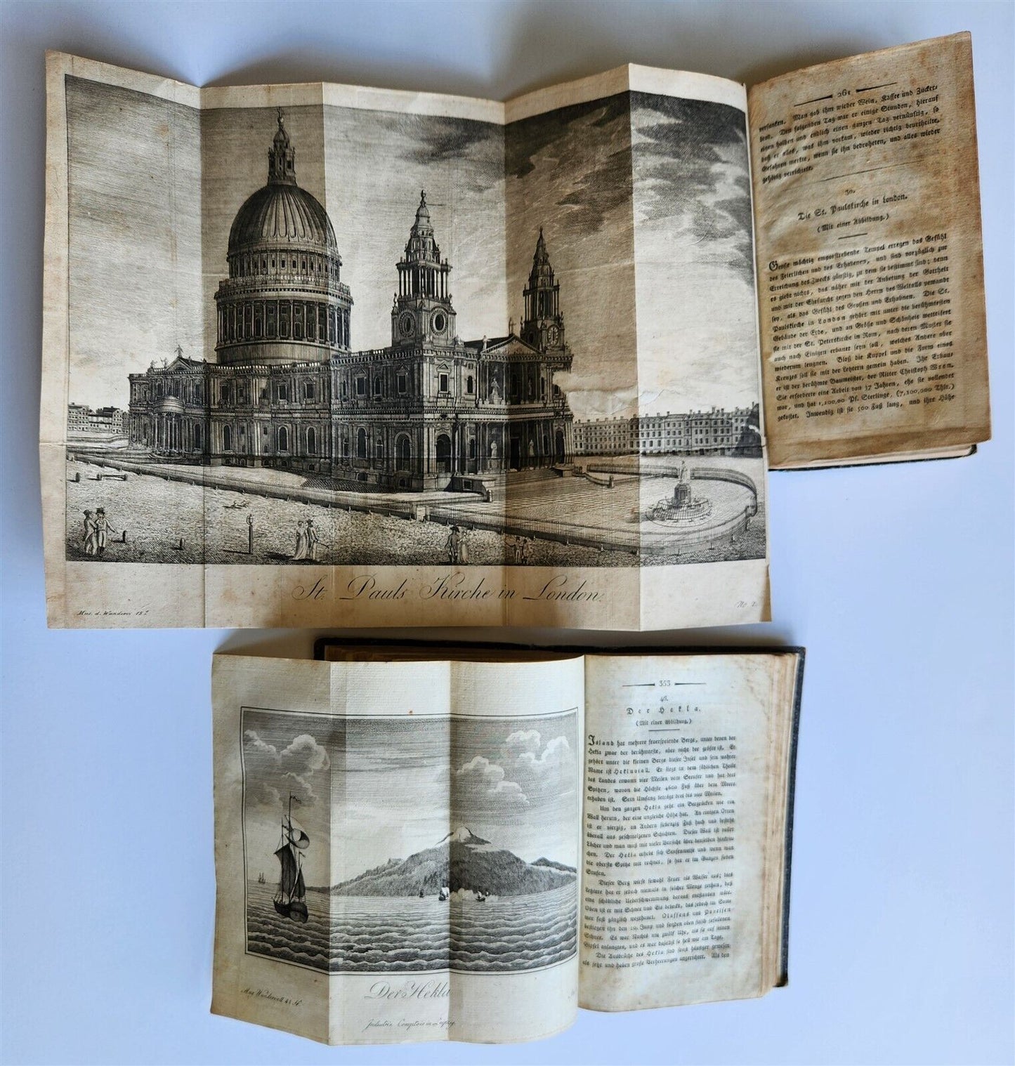 1803-04 EXTRAORDINARY in NATURE ART & HUMAN LIFE 2 VOLUMES antique ILLUSTRATED