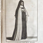 1755 ILLUSTRATED COSTUME HISTORY of MONKS & KNIGHTS for both sexes antique