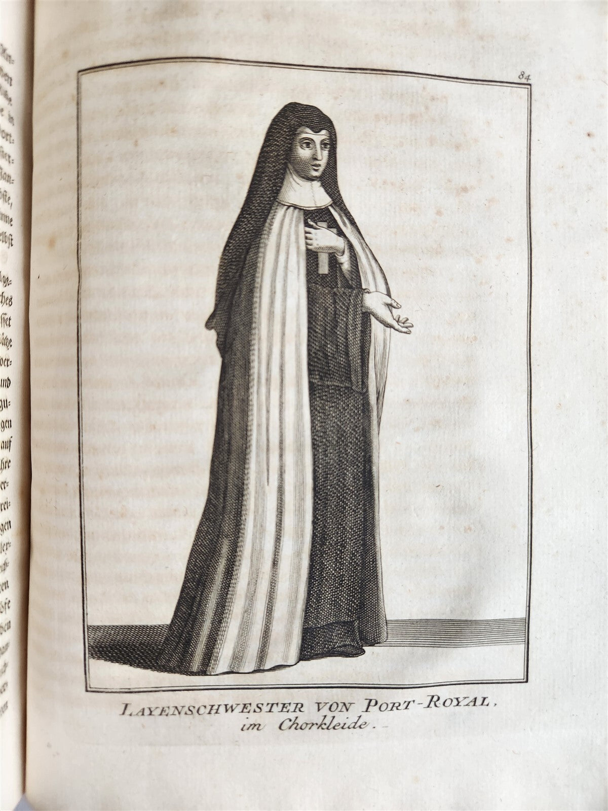 1755 ILLUSTRATED COSTUME HISTORY of MONKS & KNIGHTS for both sexes antique