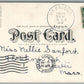 UXBRIDGE MA HIGH SCHOOL ANTIQUE POSTCARD