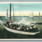 ATLANTIC CITY NJ YACHTING PARTY ANTIQUE POSTCARD