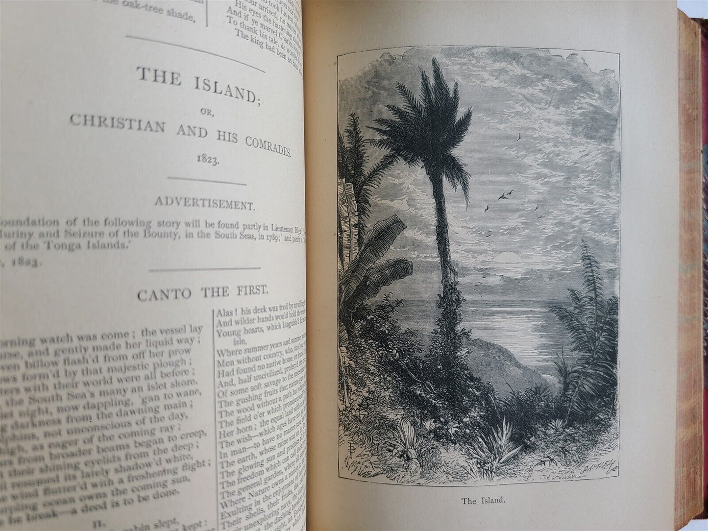 1880 THE POETICAL WORKS of LORD BYRON antique ILLUSTRATED POETRY