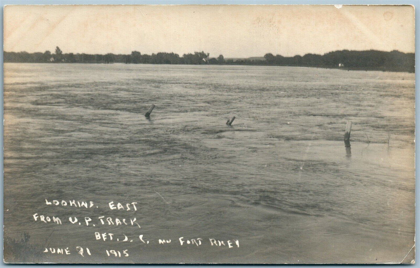 FORT RILEY KS ANTIQUE REAL PHOTO POSTCARD RPPC