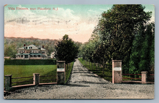PLAINFIELD NJ VILLA ELSINORE ANTIQUE POSTCARD