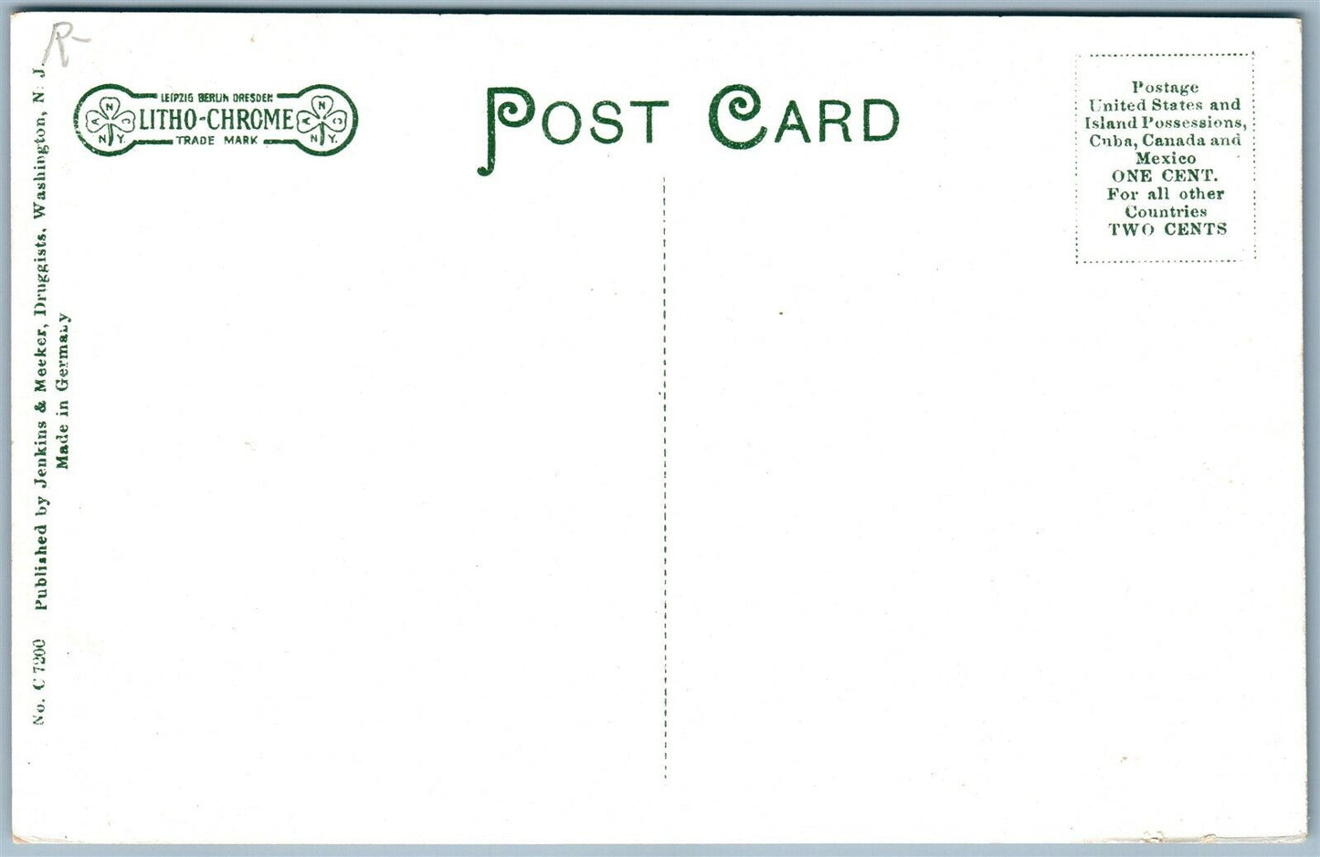 WASHINGTON NJ ST.JOSEPH'S CHURCH & RECTORY ANTIQUE POSTCARD