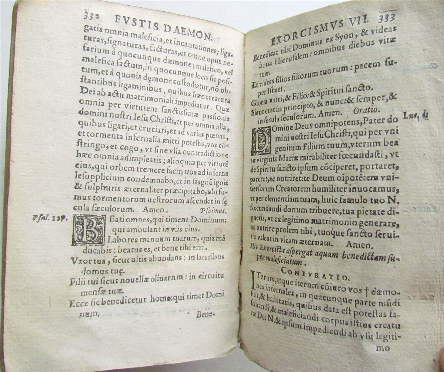 1593 OCCULT WITCHCRAFT FLAGELLUM DAEMONUM EXORCISMOS antique 16th century LATIN