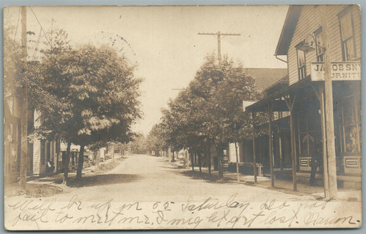 ROCKWOOD PA JACOB SNYDER FURNITURE STORE ANTIQUE REAL PHOTO POSTCARD RPPC