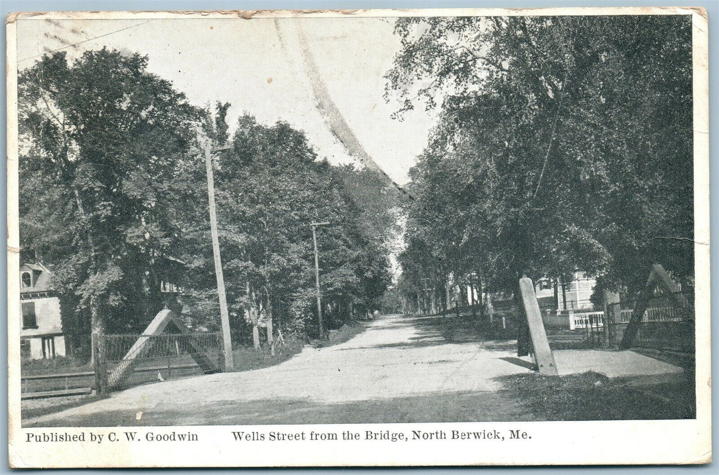 NORTH BERWICK ME WELLS STREET ANTIQUE POSTCARD