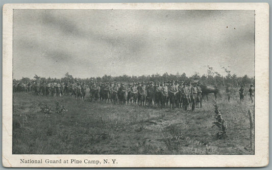 PINE CAMP NY NATIONAL GUARD ANTIQUE POSTCARD