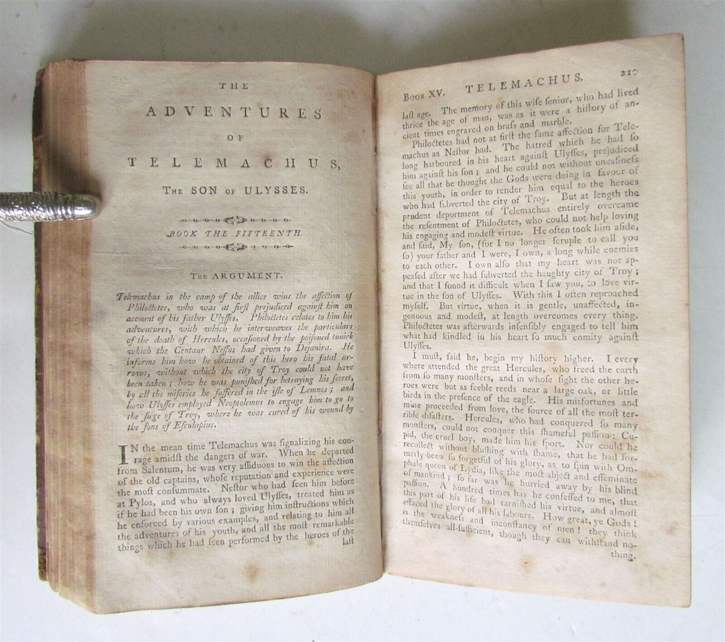 1797 ADVENTURES of TELEMACHUS antique printed in BOSTON AMERICANA