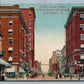 DES MOINES IA LOCUST STREET ANTIQUE POSTCARD
