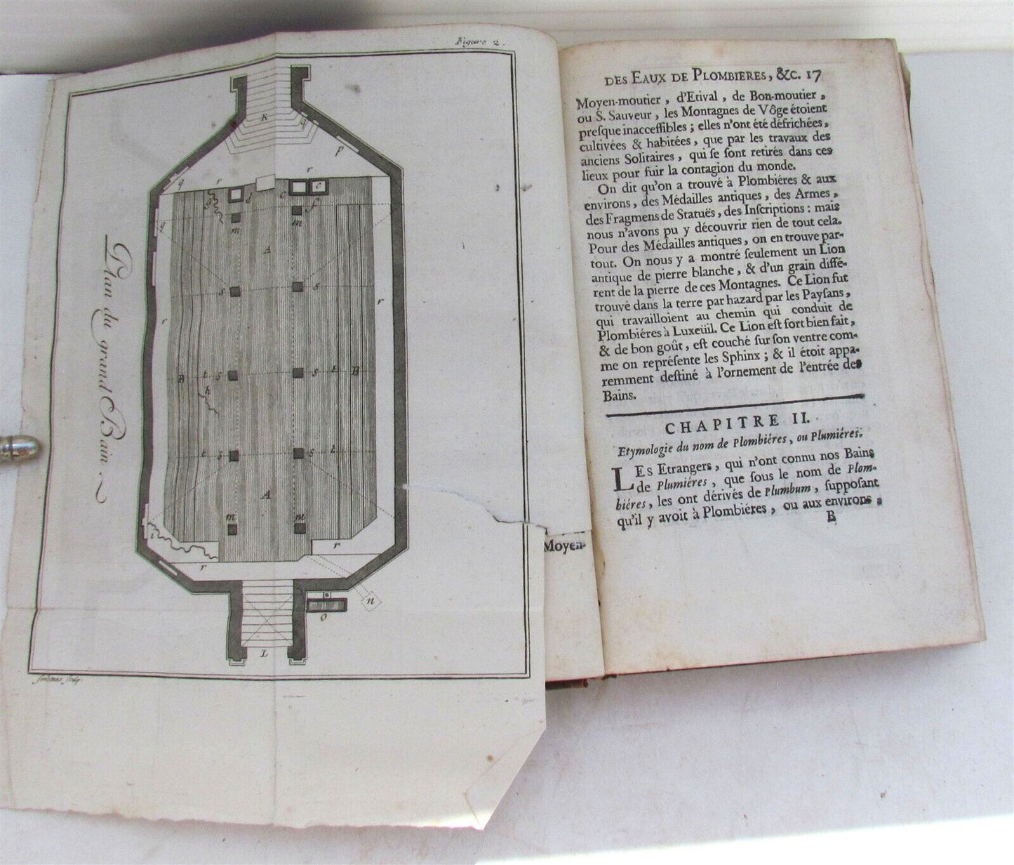 1748 ARCHITECTURE TREATISE on THERMAL WATERS antique ILLUSTRATED w/10 ENGRAVINGS