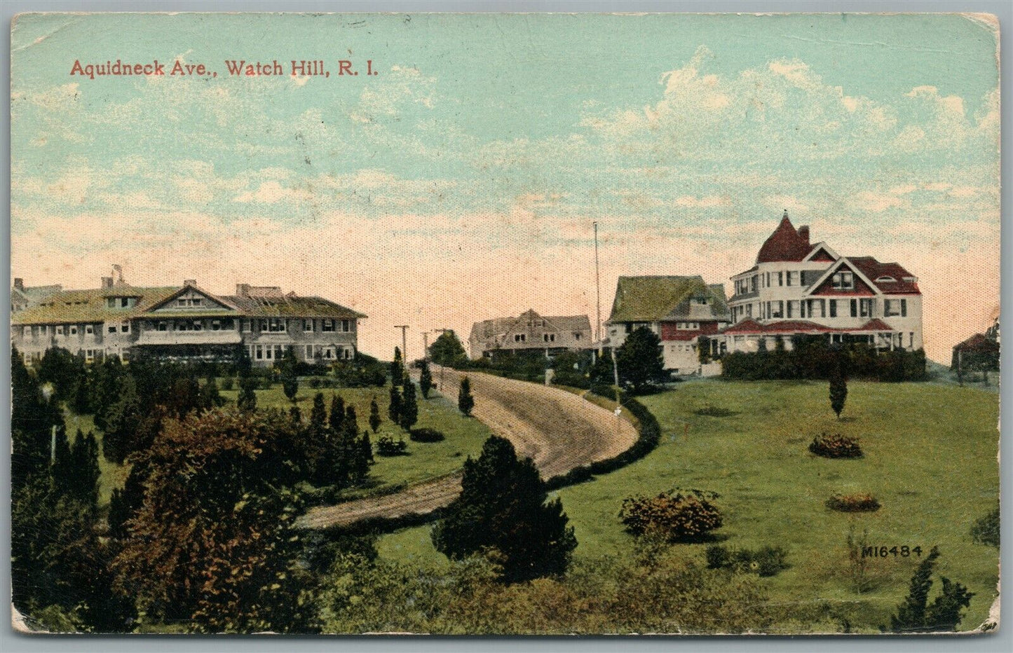 WATCH HILL RI AQUIDNECK ANTIQUE POSTCARD