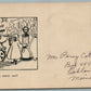 TANK AT ARABS GAS STATION COMIC VINTAGE POSTCARD