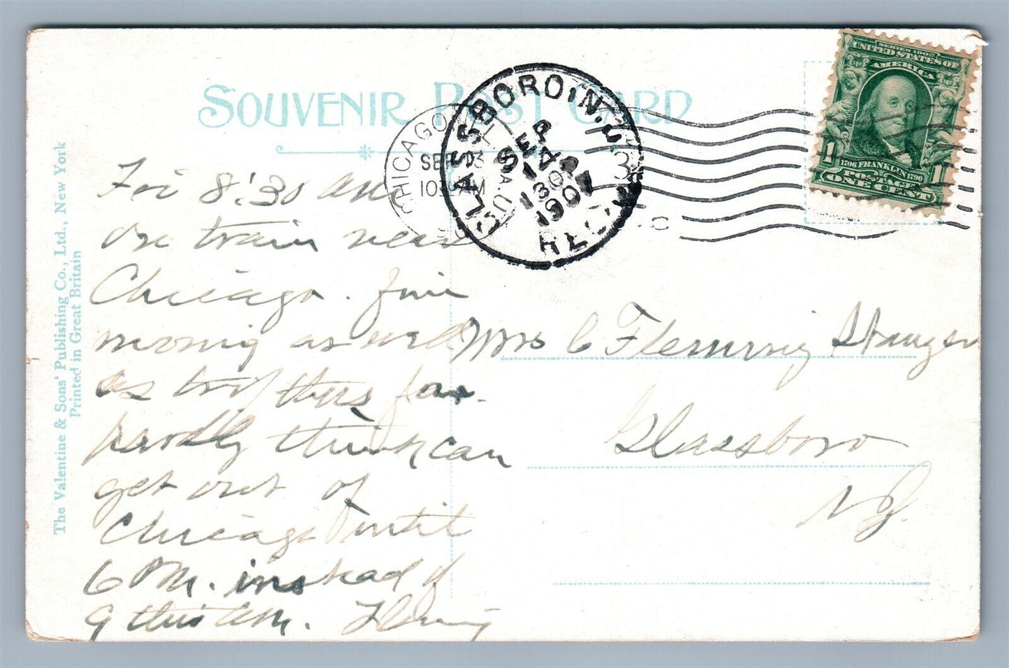 LEHIGH RIVER PA REILROAD TRACKS 1907 ANTIQUE POSTCARD