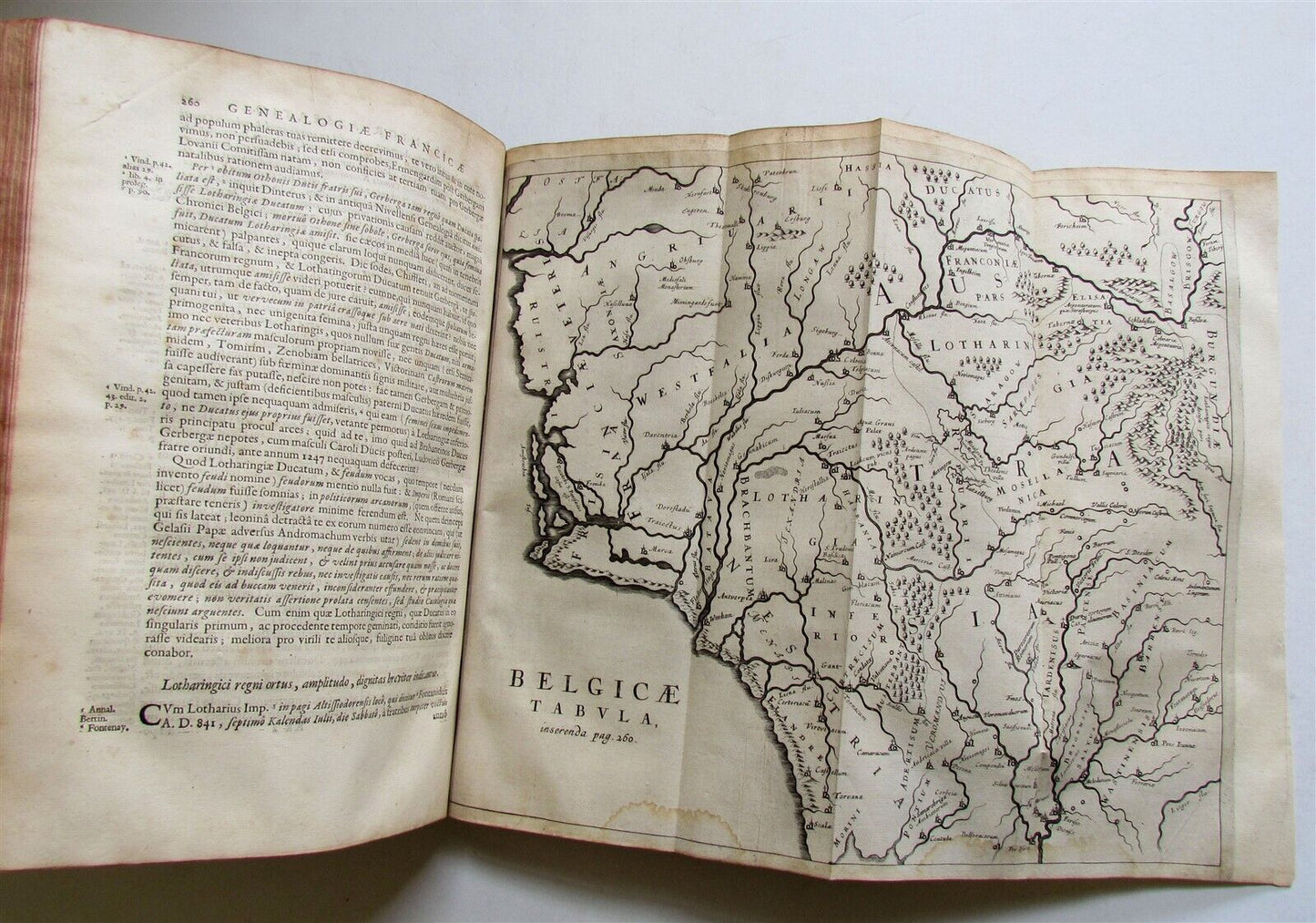 1654 HISTORY FRANCE D. BLONDEL Genealogiae Francicae VELLUM antique FOLIO MAPS