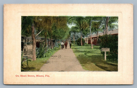 MIAMI FL SHORT STREET ANTIQUE POSTCARD