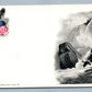 NIAGARA FALLS NY ROCK OF AGES ANTIQUE POSTCARD by ARTHUR LIVINGSTON