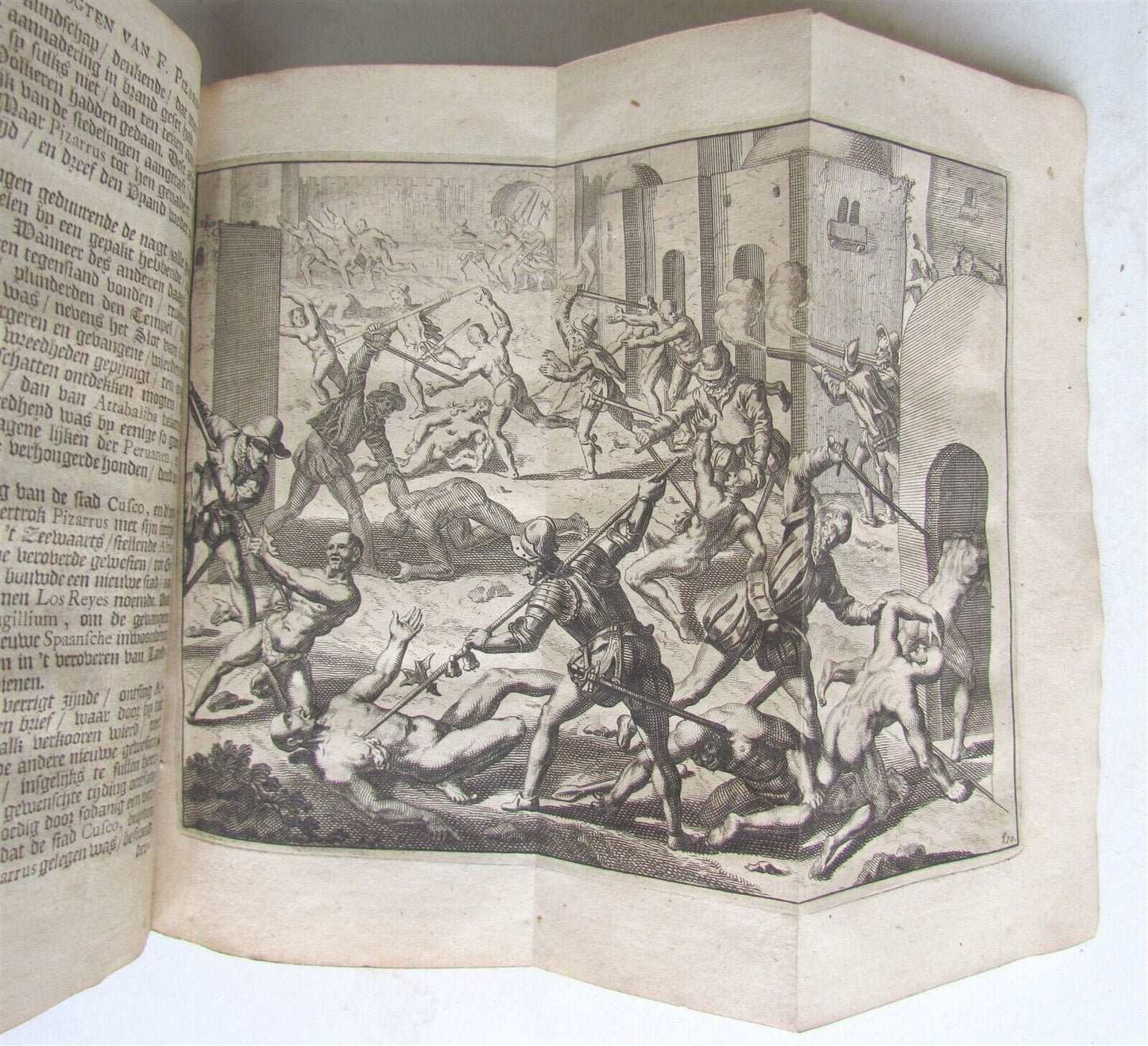 1706 CONQUEST of PERU & PANAMA ILLUSTRATED antique RARE F. Pizarro D. Almagro