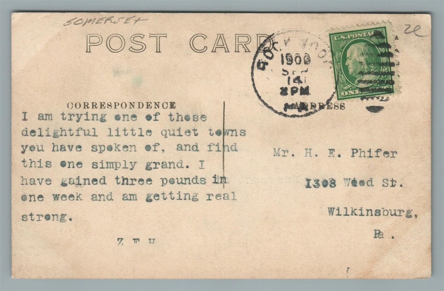 ROCKWOOD PA ANTIQUE REAL PHOTO POSTCARD RPPC