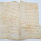 16th-17th century MANUSCRIPT on VELLUM antique LAW DOCUMENT in FRENCH