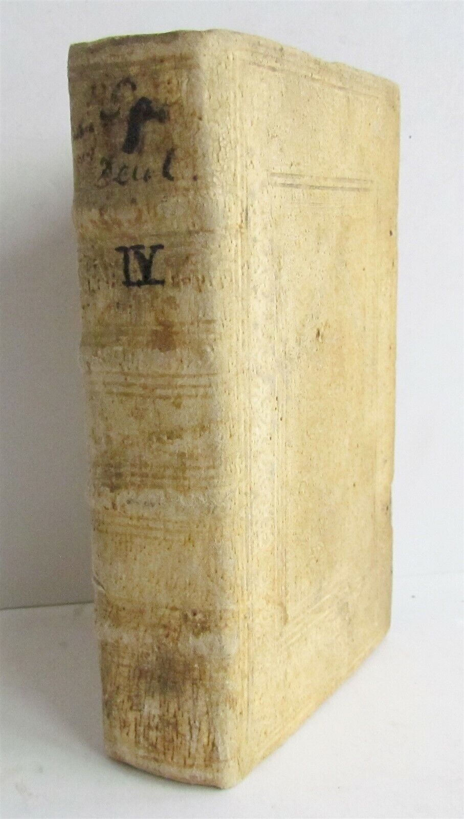 1686 Theologiae Moralis by SPORER antique BLINDSTAMPED PIGSKIN 17 CENTURY Vol IV