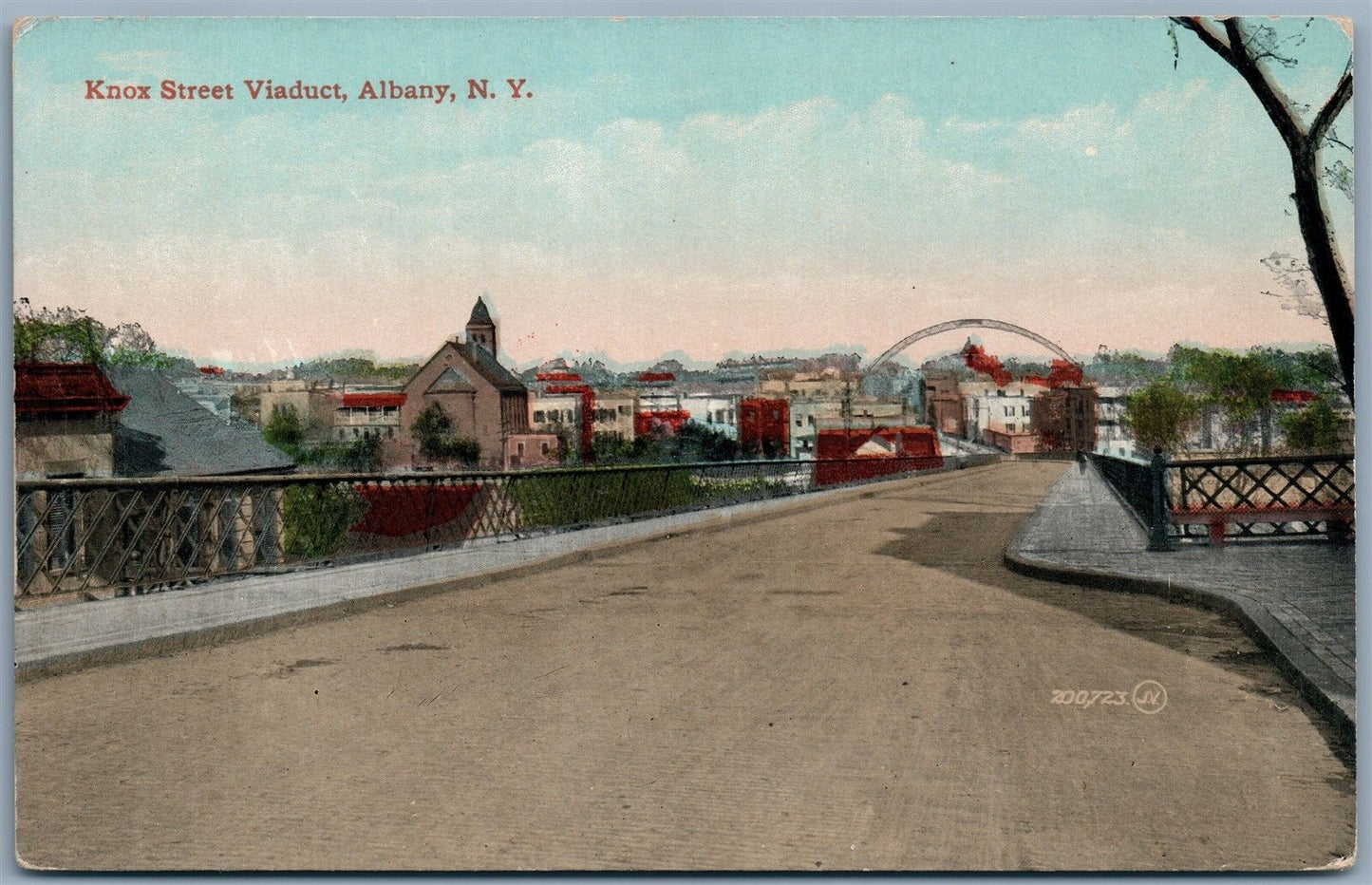 ALBANY NY KNOX STREET VIADUCT ANTIQUE POSTCARD