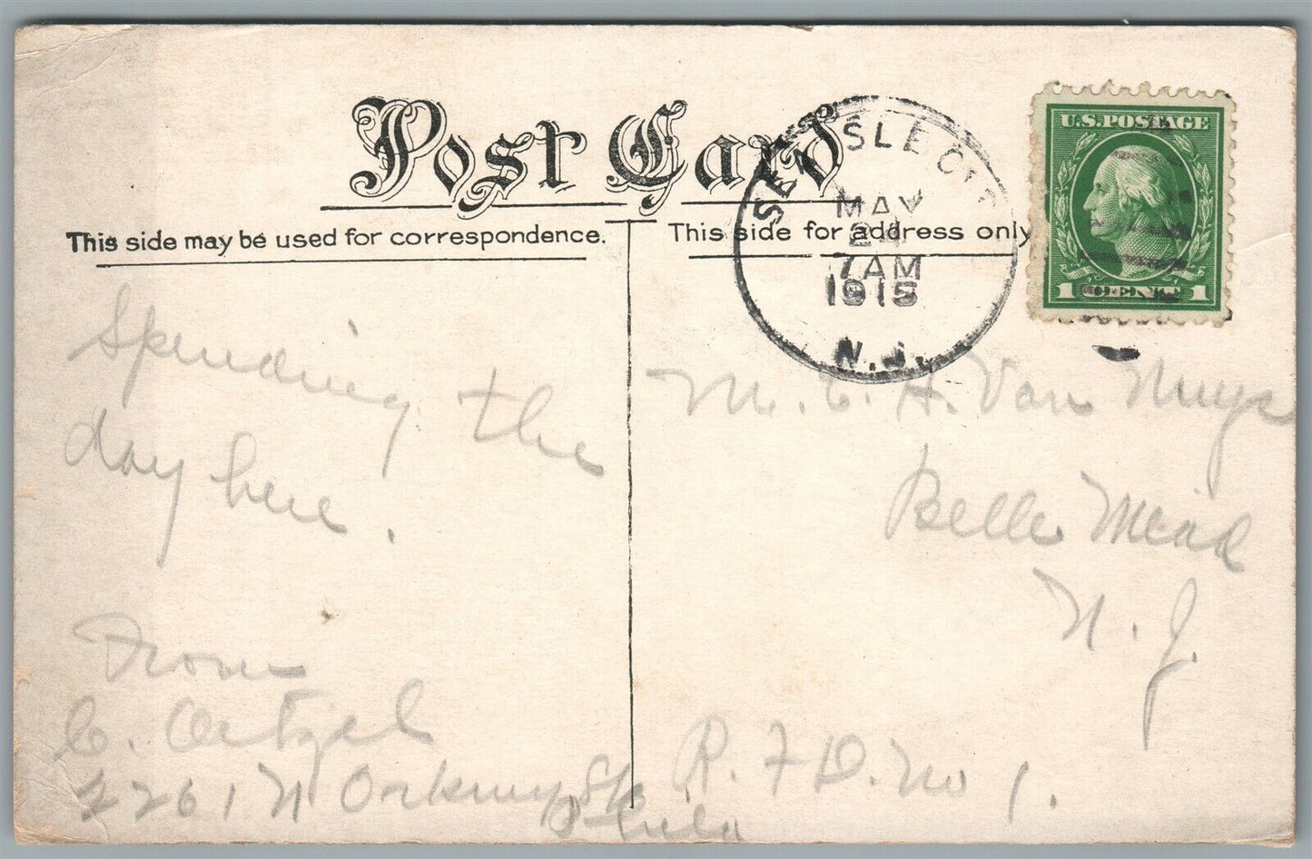 SEA ISLE CITY NJ NORTH OF PIER ANTIQUE POSTCARD