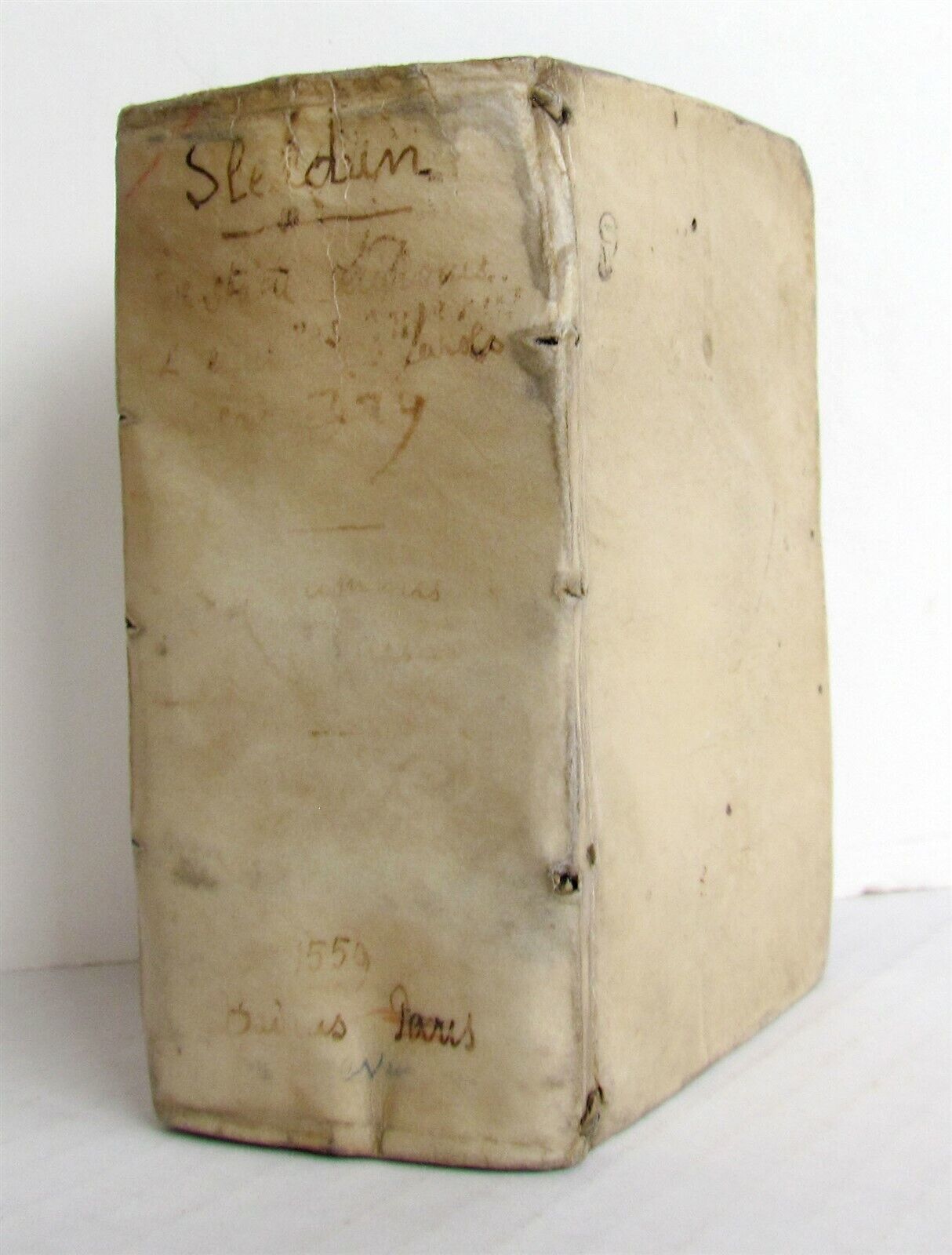 1559 SLEIDAN Summis Imperiis Babylonico Persico Graeco & Romano antique VELLUM