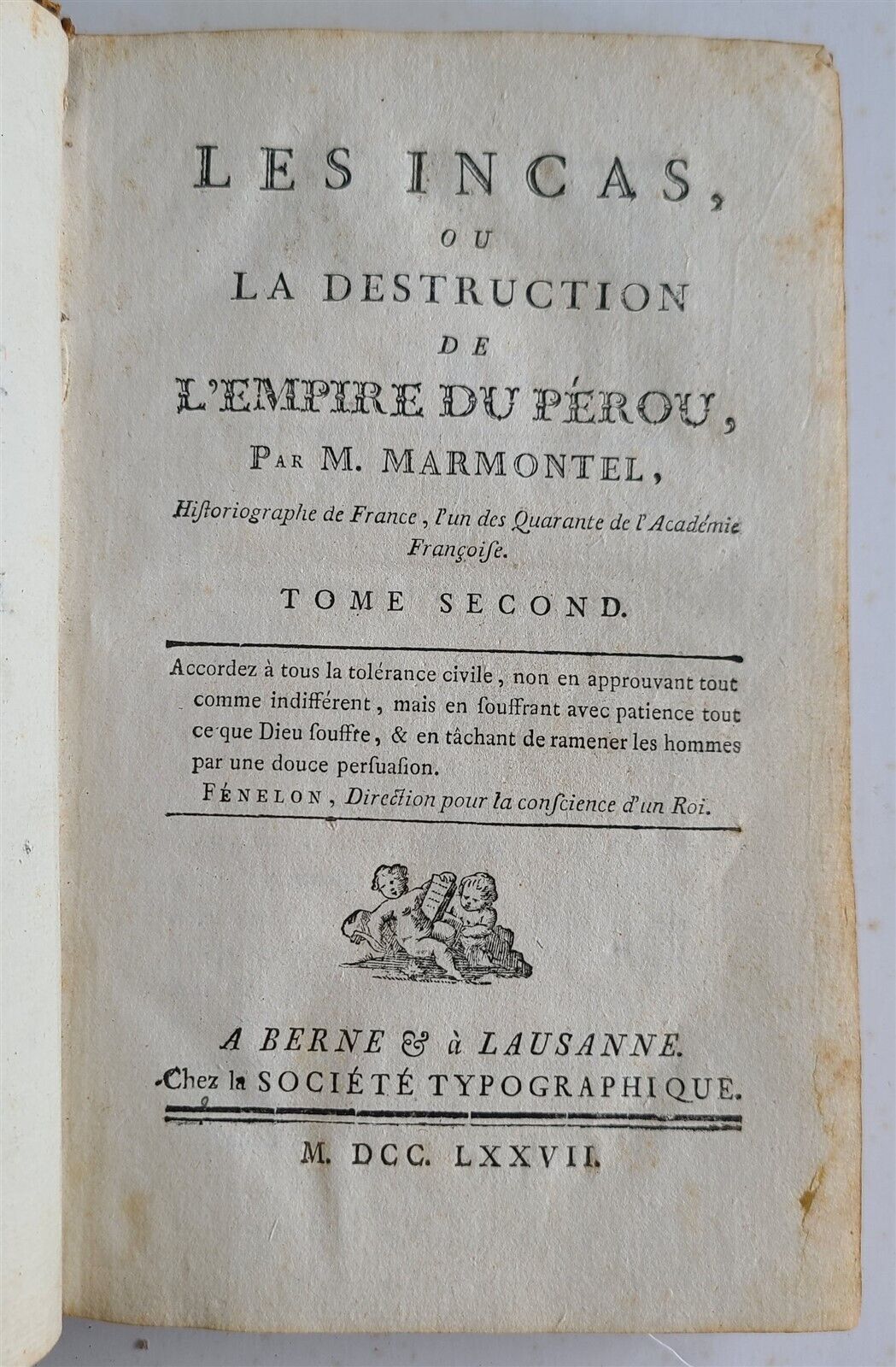 1777 PERU HISTORY 2 VOLUMES antique Les incas destruction de l'empire du Perou