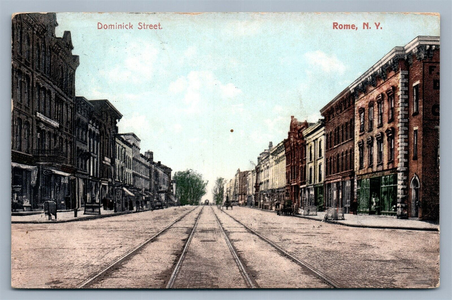 ROME NY DOMINICK STREET ANTIQUE POSTCARD